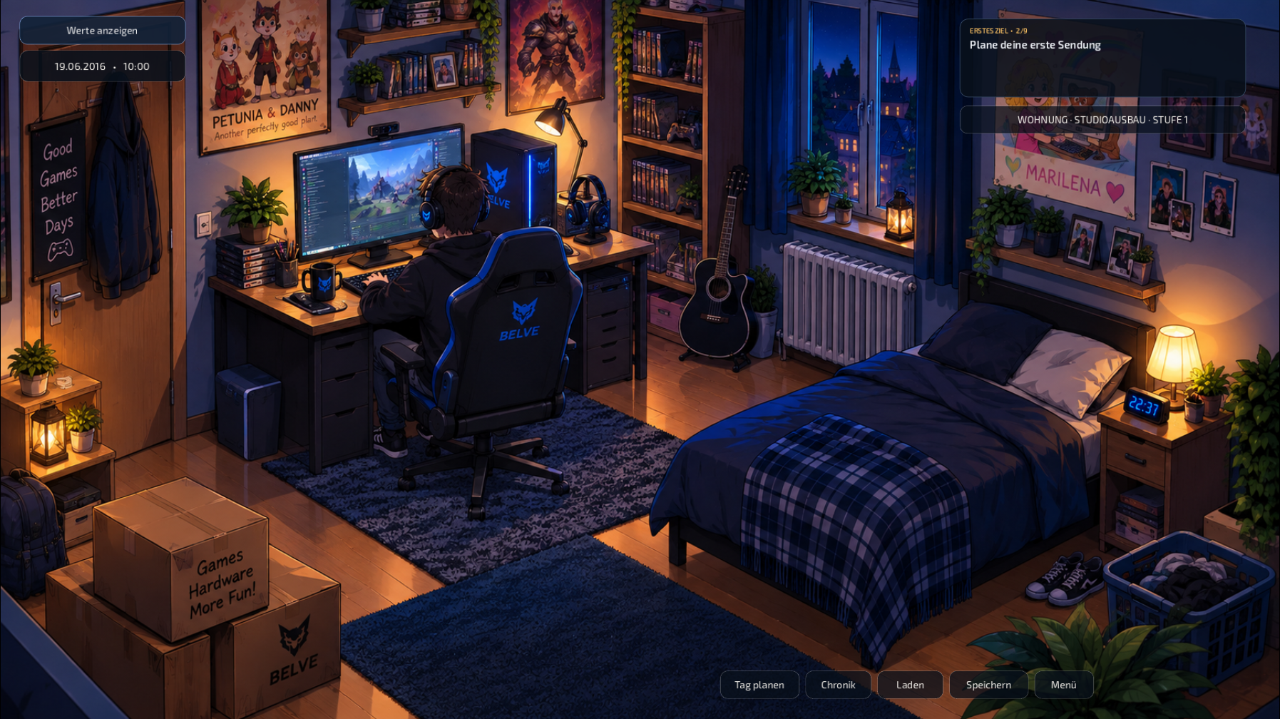 Wohnung und Creator-Setup