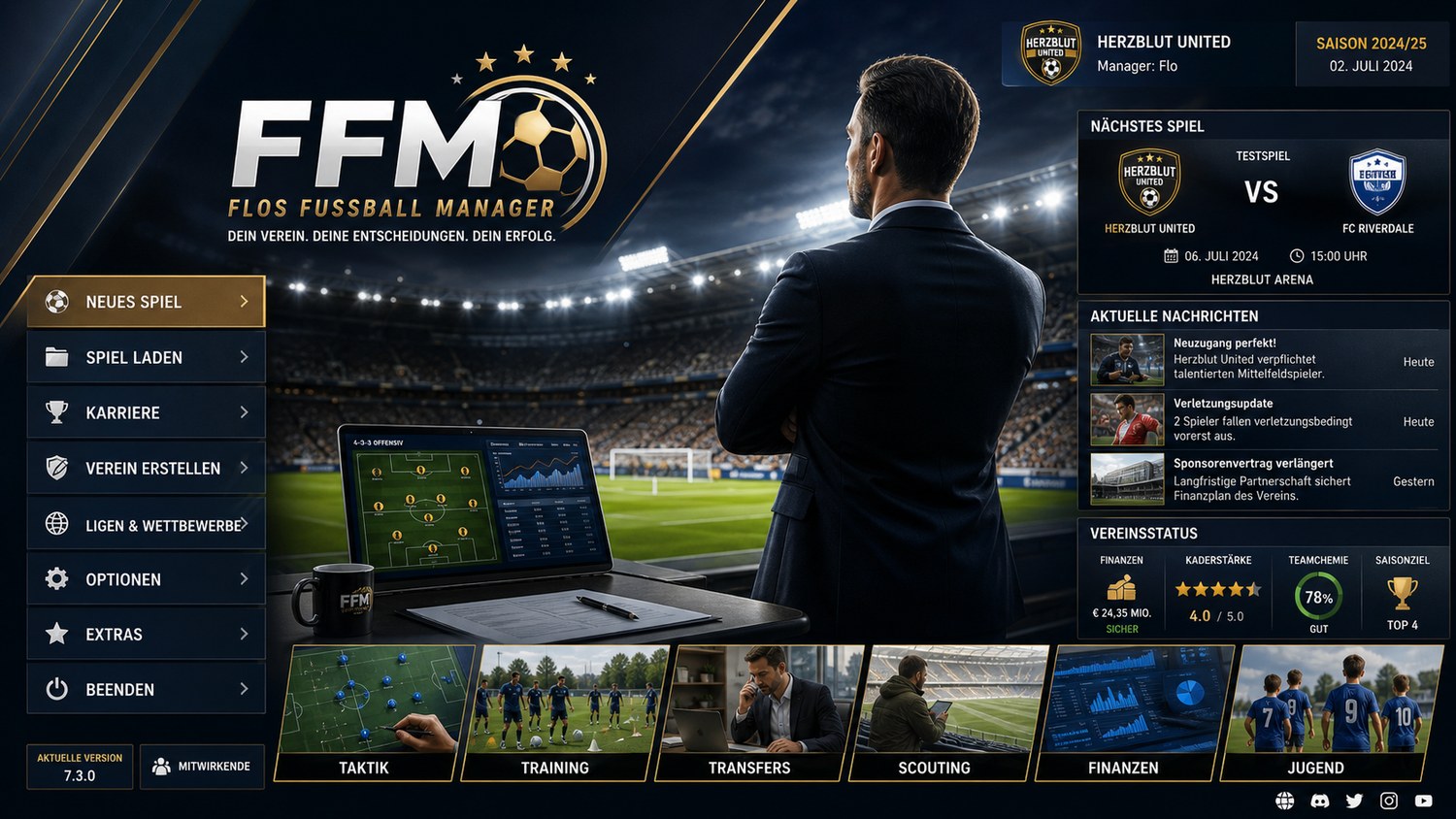 FFM – Flos Fußball Manager Screenshot
